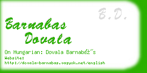 barnabas dovala business card